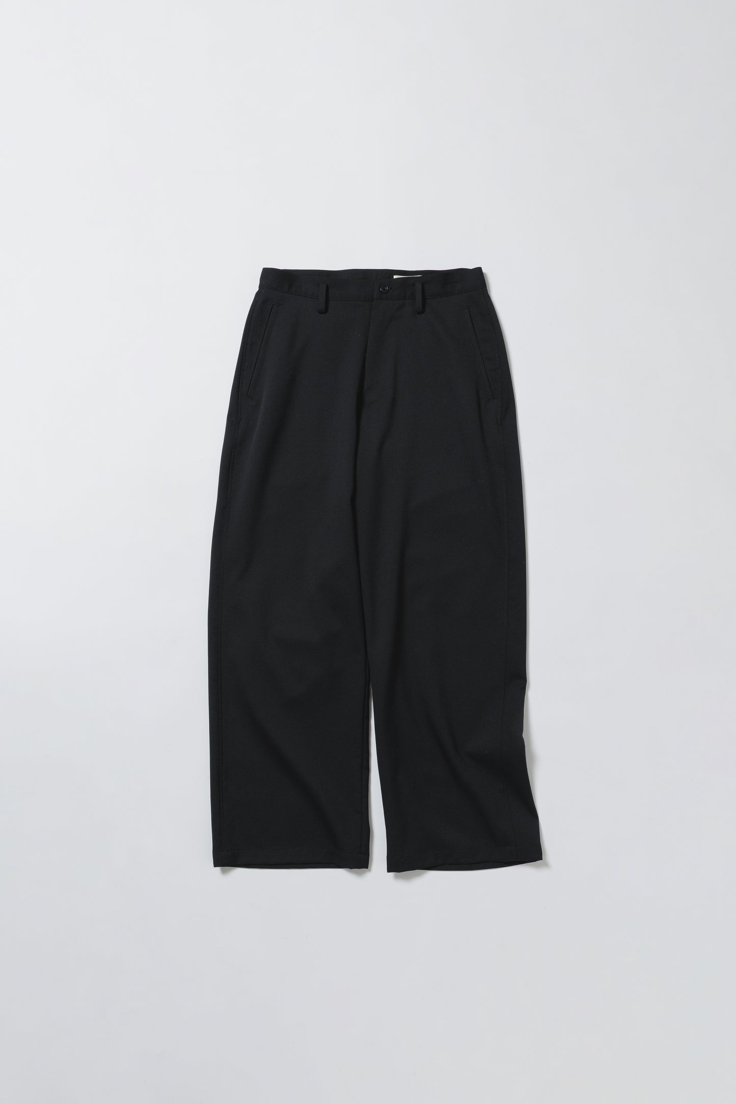 【nakedgauge】WOOL GABARDINE ASHLEY SLACKS, BLACK
