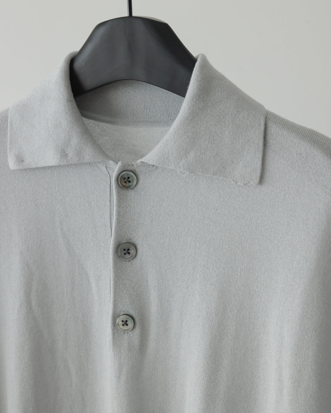 【house of naked】SILKxCASHMERE  80POLO SS, LIGHT GRAY
