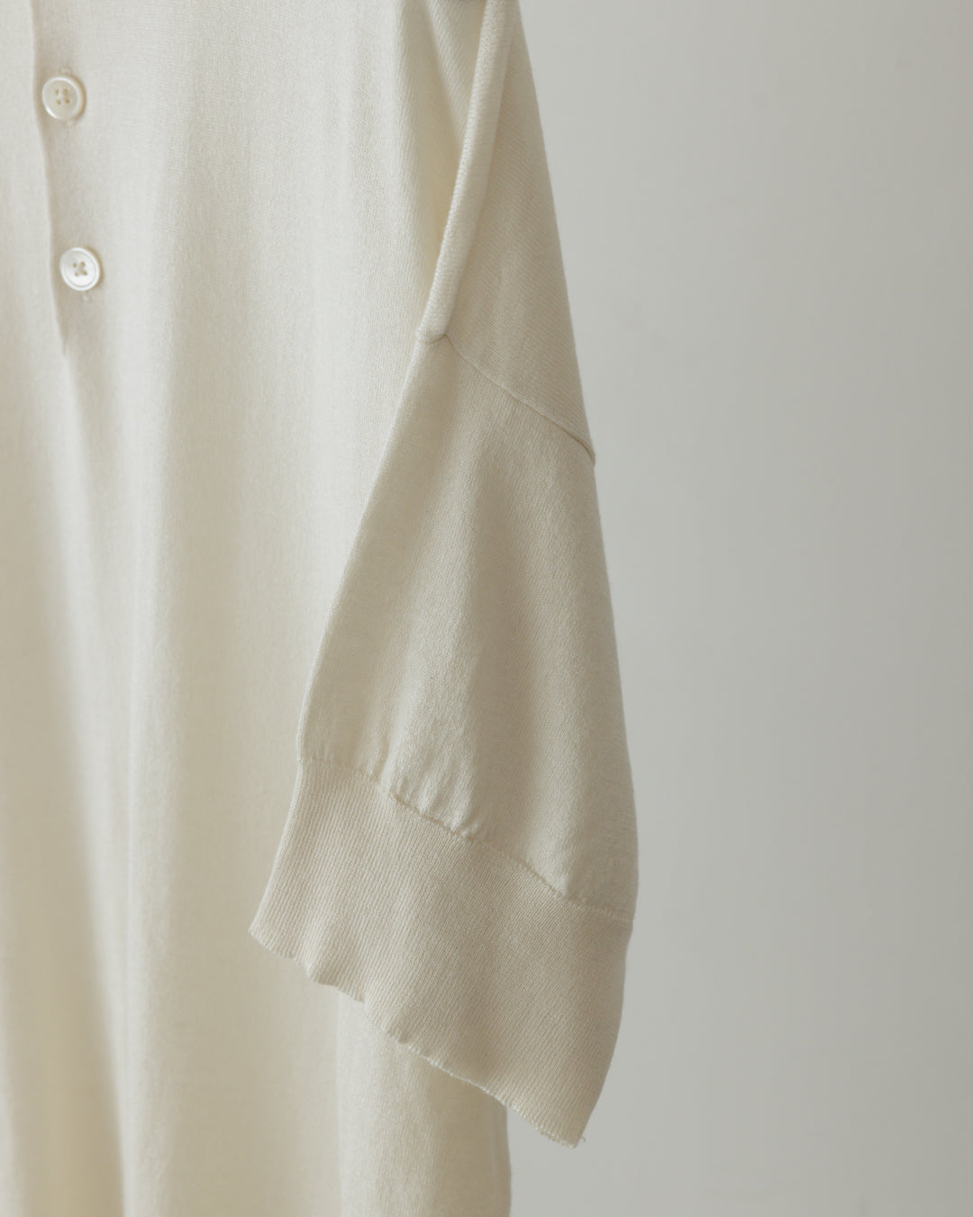 【house of naked】SILKxCASHMERE  80POLO SS, RAW WHITE