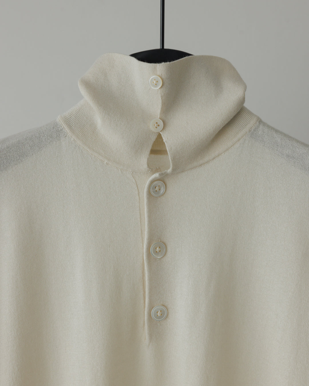 【house of naked】SILKxCASHMERE  80POLO SS, RAW WHITE