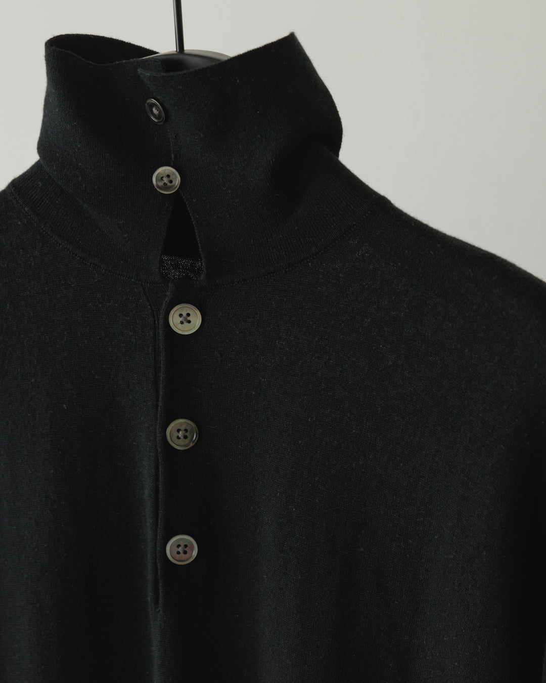 【house of naked】SILKxCASHMERE  80POLO SS, BLACK
