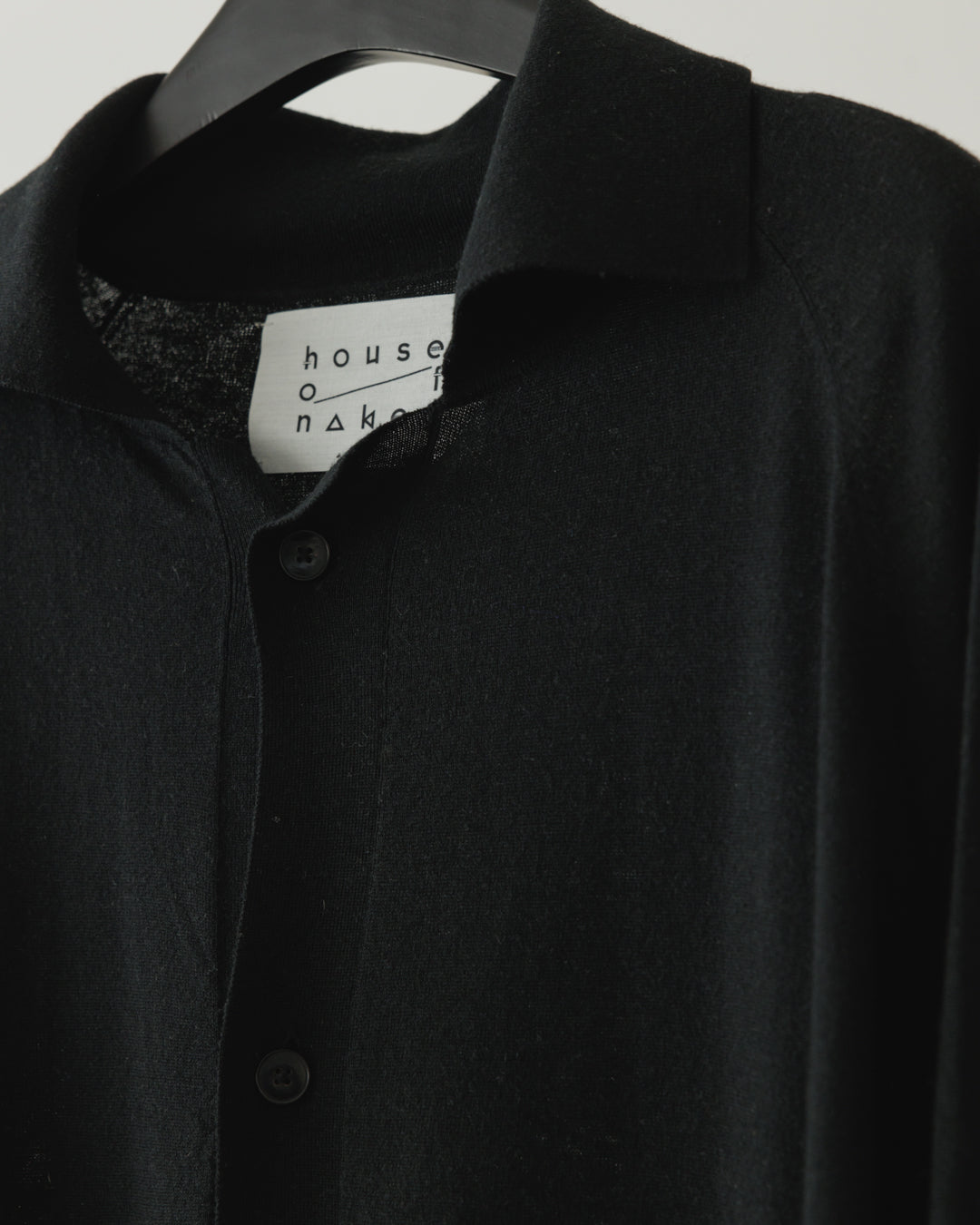 【house of naked】SILKxCASHMERE GARDIGAN I, BLACK