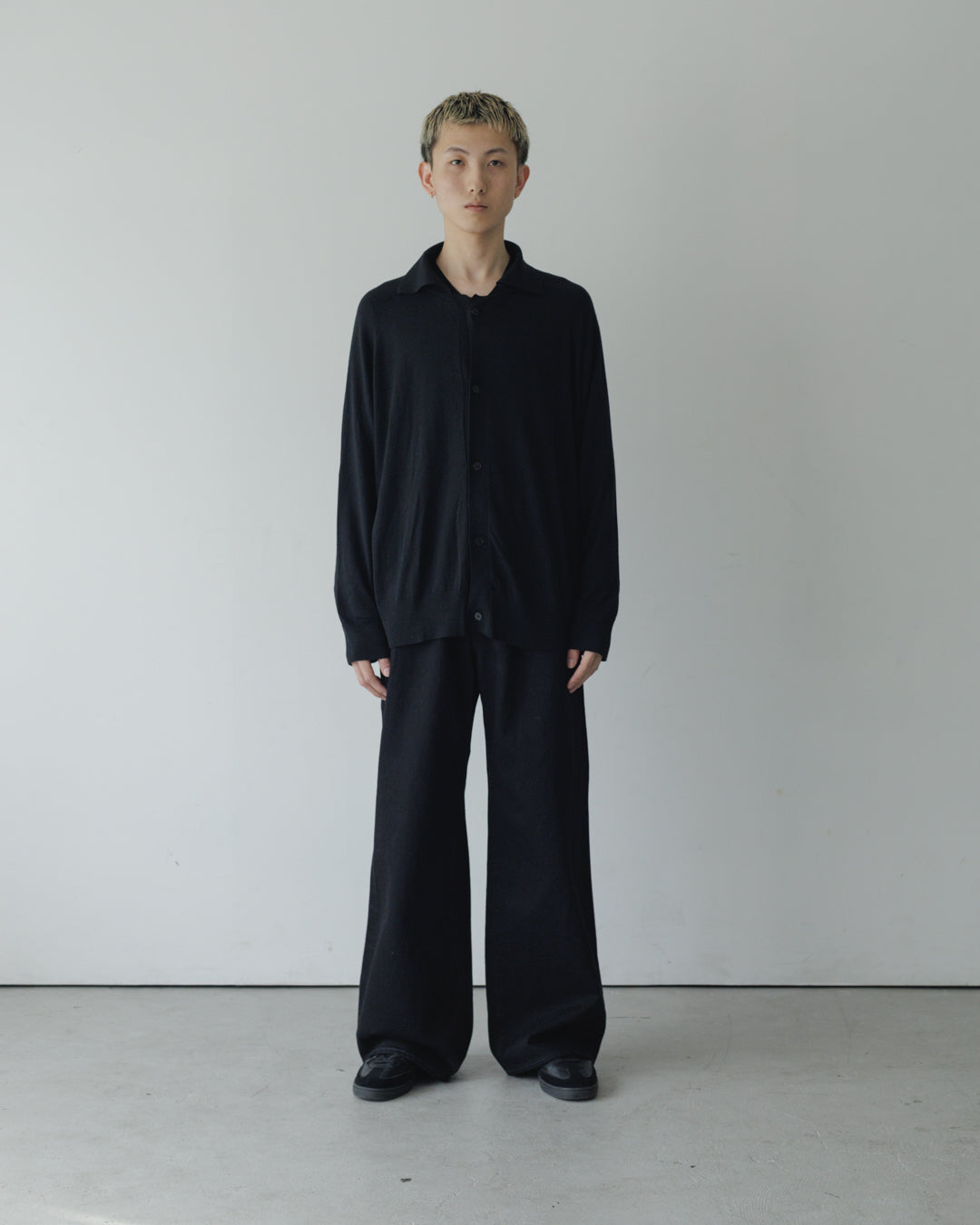 【house of naked】SILKxCASHMERE GARDIGAN I, BLACK