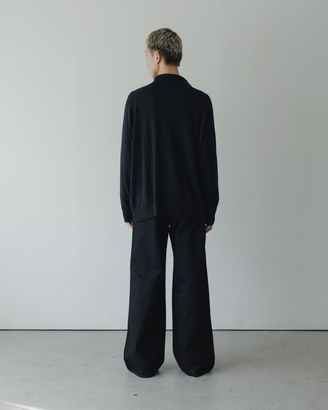 【house of naked】SILKxCASHMERE GARDIGAN I, BLACK