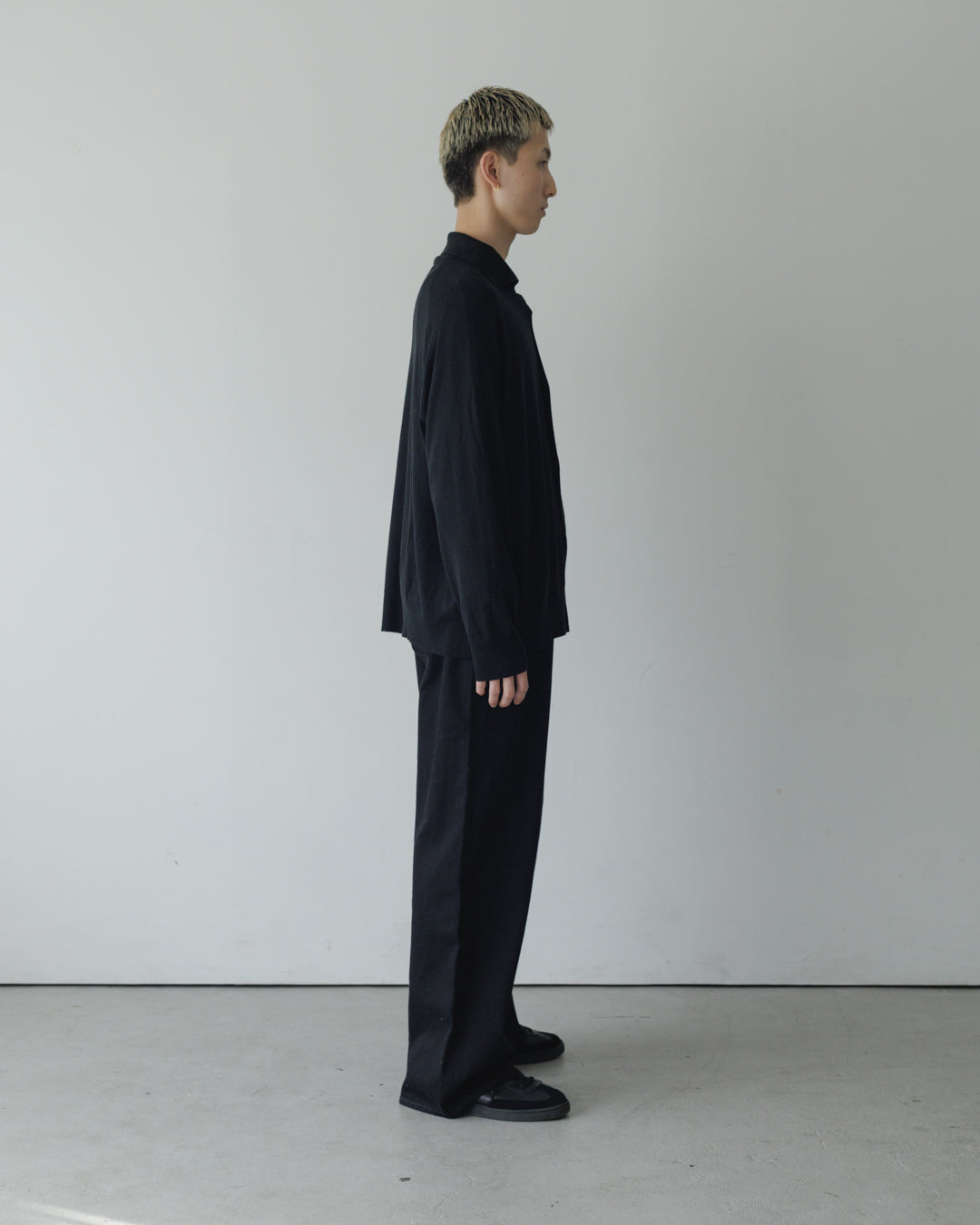【house of naked】SILKxCASHMERE GARDIGAN I, BLACK