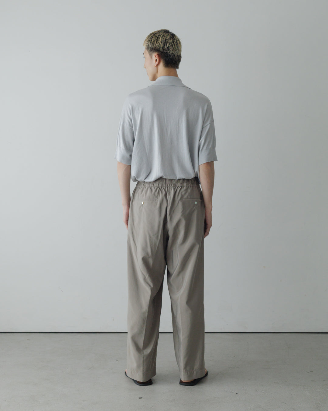 【house of naked】SILKxCASHMERE  80POLO SS, LIGHT GRAY