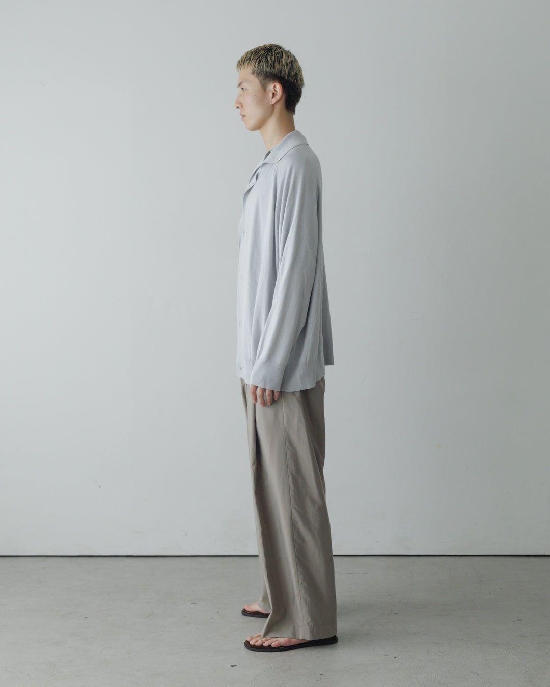 【house of naked】SILKxCASHMERE GARDIGAN I, LIGHT GRAY