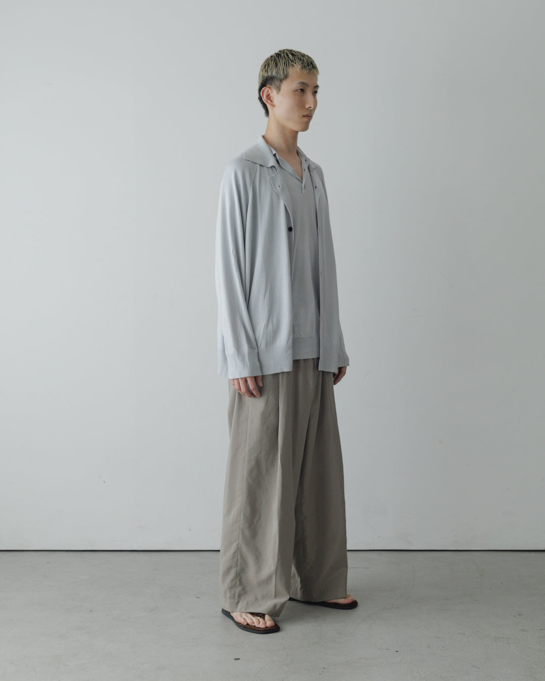 【house of naked】SILKxCASHMERE GARDIGAN I, LIGHT GRAY