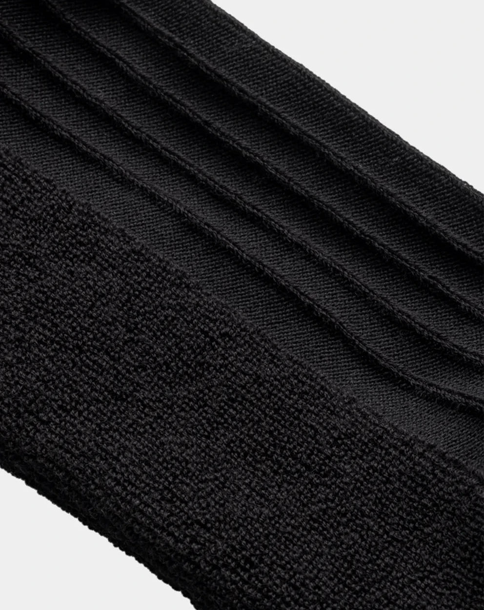DRESS RIB PILE SOCKS, BLACK