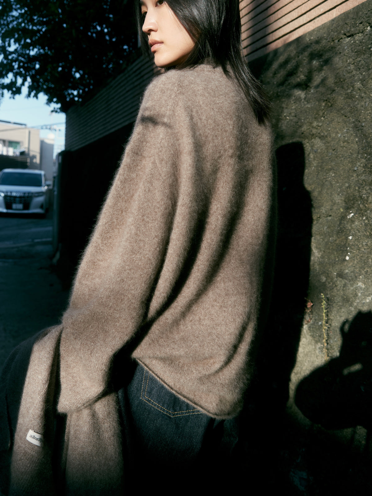 【nakedgauge】FOX DOUBLE COLLAR PULLOVER, MILLET