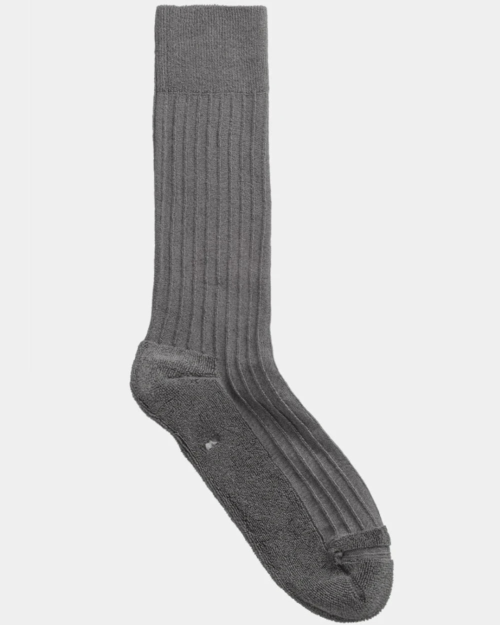 DRESS RIB PILE SOCKS, CHARCOAL GRAY