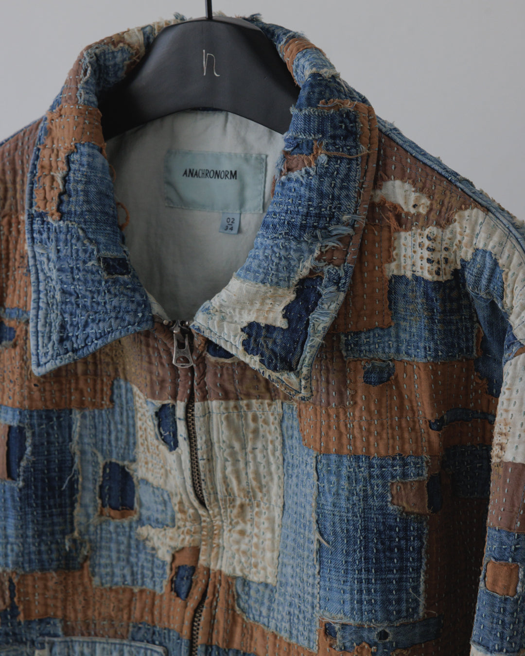 【ANACHRONORM】SASHIKO PATCHED JACKET, INDIGO