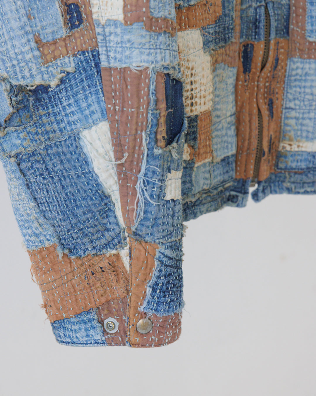 【ANACHRONORM】SASHIKO PATCHED JACKET, INDIGO