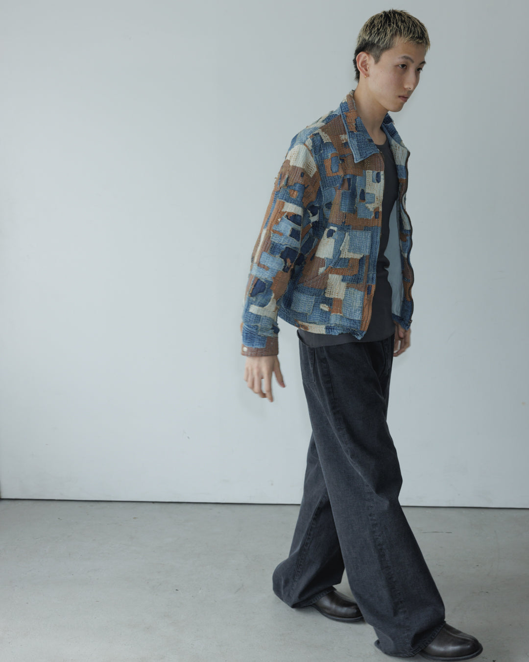 【ANACHRONORM】SASHIKO PATCHED JACKET, INDIGO