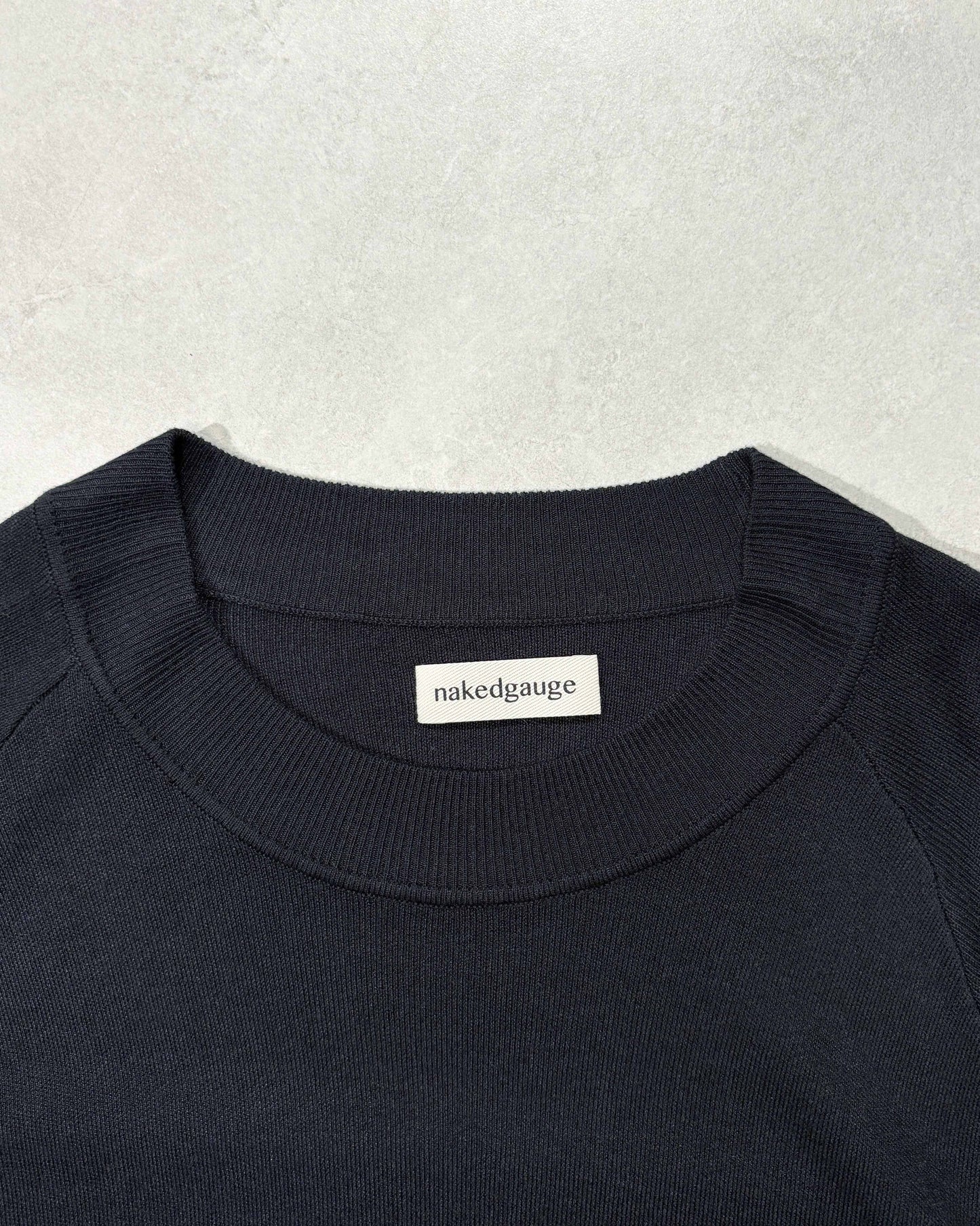 【nakedgauge】RAGLAN CREW NECK SS, BLACK
