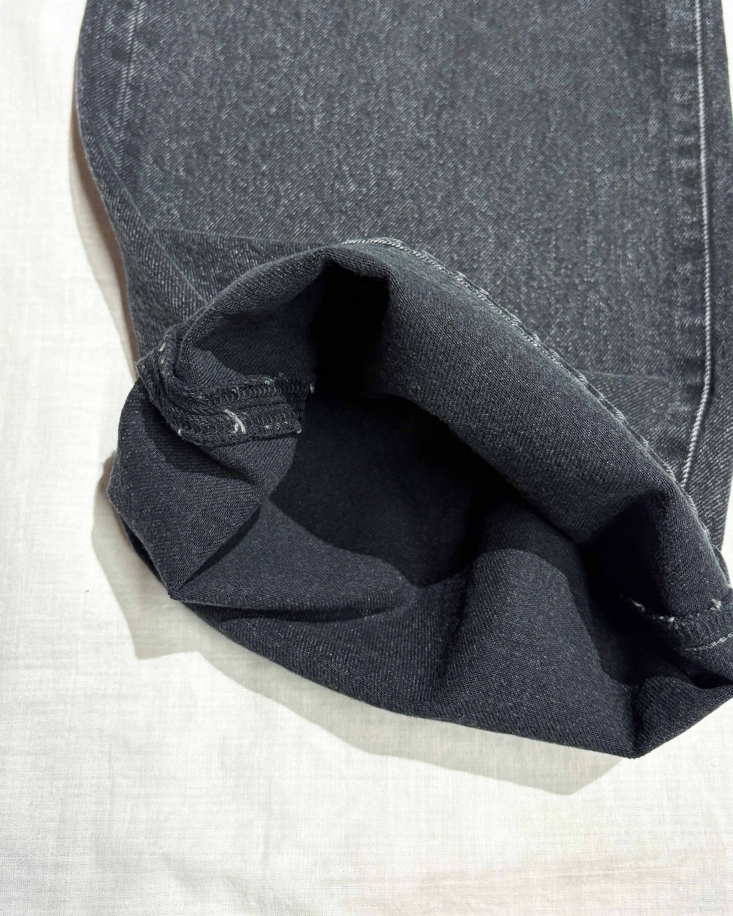 【nakedgauge】BLACK DENIM FD ASHLEY JEANS, BLACK