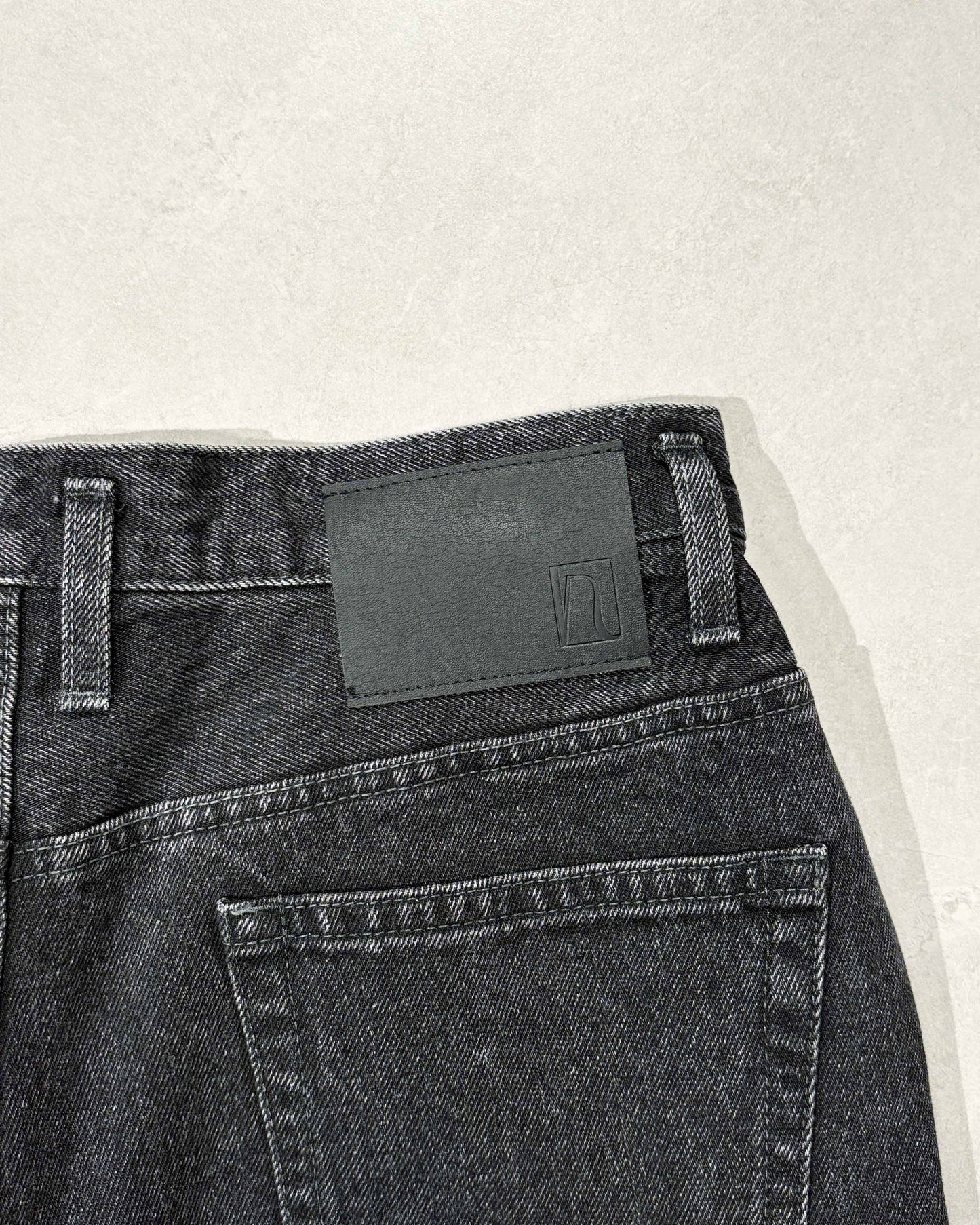 【nakedgauge】BLACK DENIM FD ASHLEY JEANS, BLACK