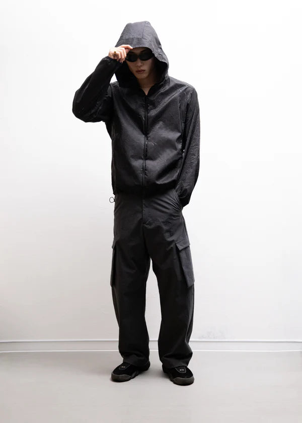 【ryaw】Inverted Pleat SHELL, BLACK