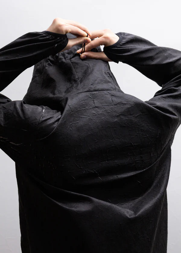 【ryaw】Inverted Pleat SHELL, BLACK