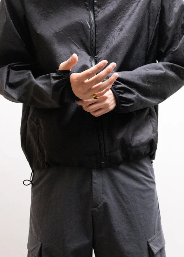 【ryaw】Inverted Pleat SHELL, BLACK