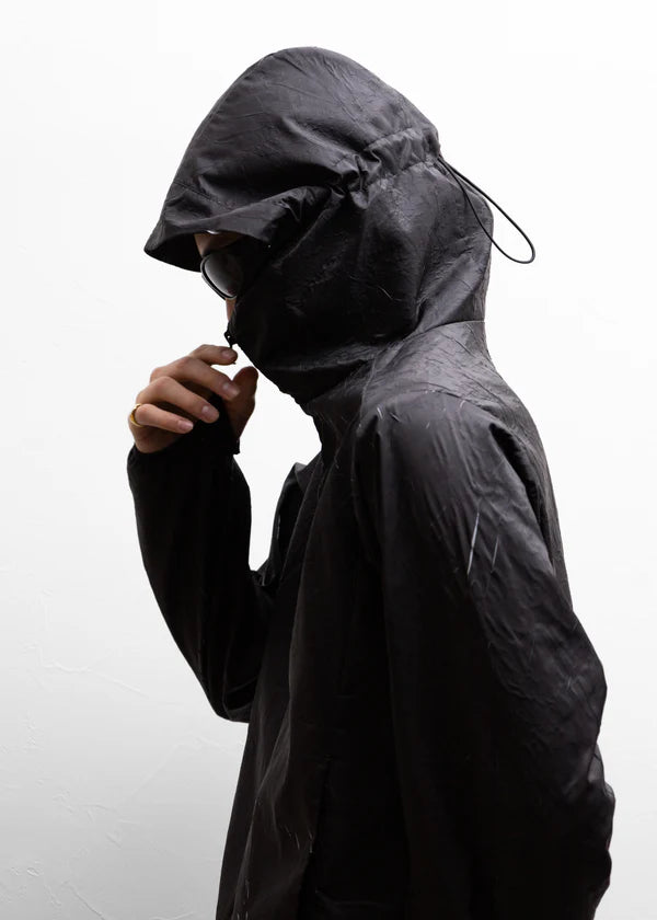 【ryaw】Inverted Pleat SHELL, BLACK