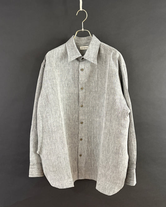 【nakedgauge】KHADIxLINEN REGULAR COLLER SHIRT, GRAY