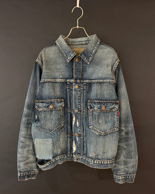 【ANACHRONORM】REMAKED DOUBLE POCKET DENIM JACKET, INDIGO