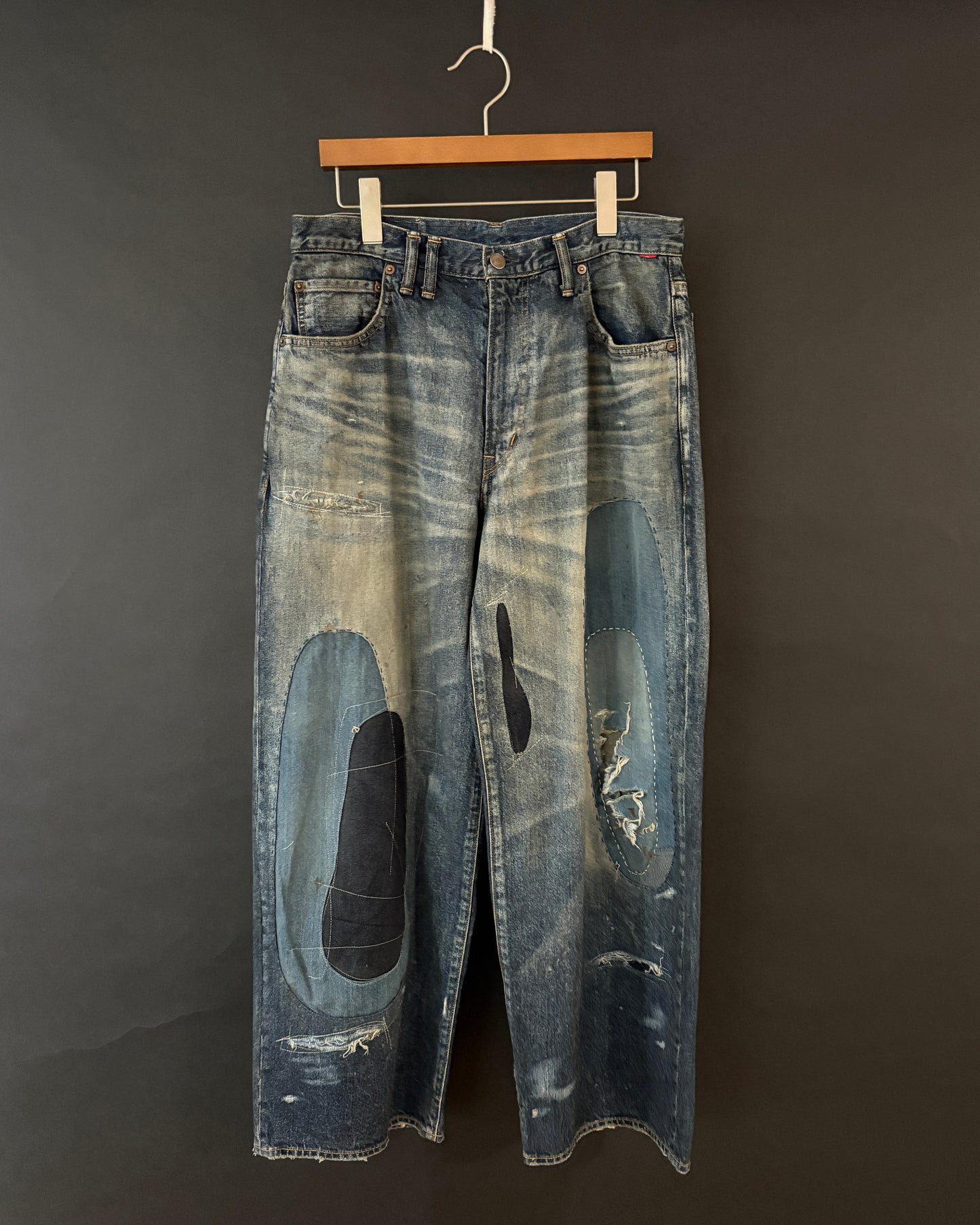 【ANACHRONORM】 REMAKED WIDE 5P DENIM PANTS, INDIGO