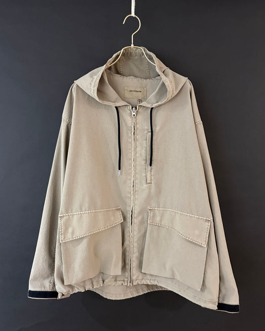 【ANACHRONORM】 POLYESTER LIGHTWEIGHT JACKET, GRAY BEIGE