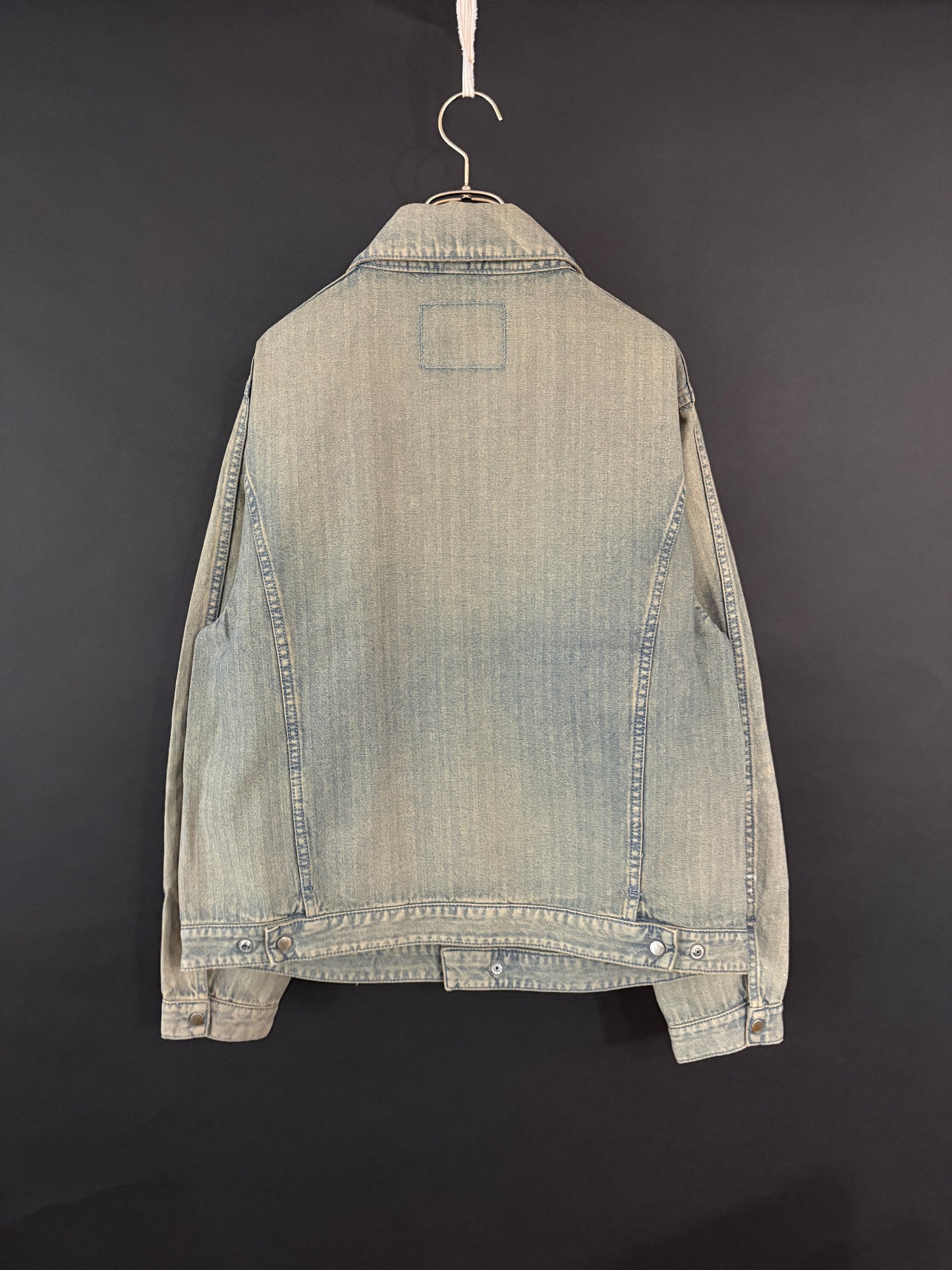 【ANACHRONORM】HERRINGBONE DENIM JACKET, INDIGO×BROWN